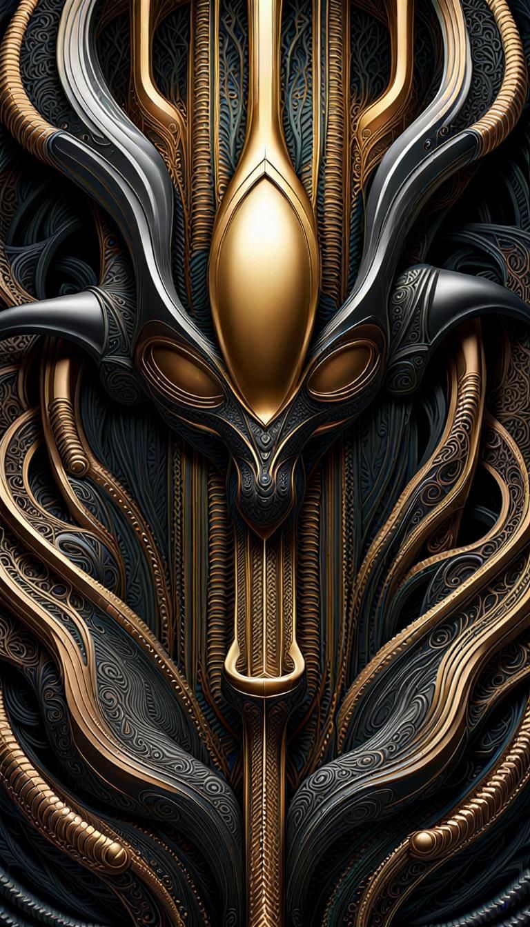 Geometric Abstract Art in Hyperrealism Style