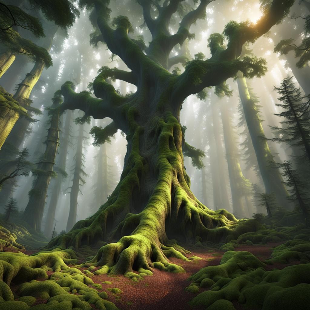 Oregon Forest Scene in Hyper-Realistic 3D