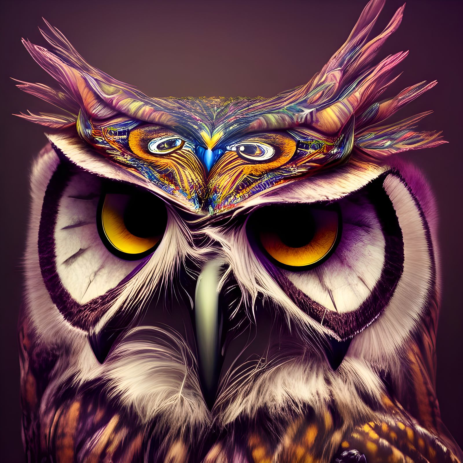 Psychedelic owl