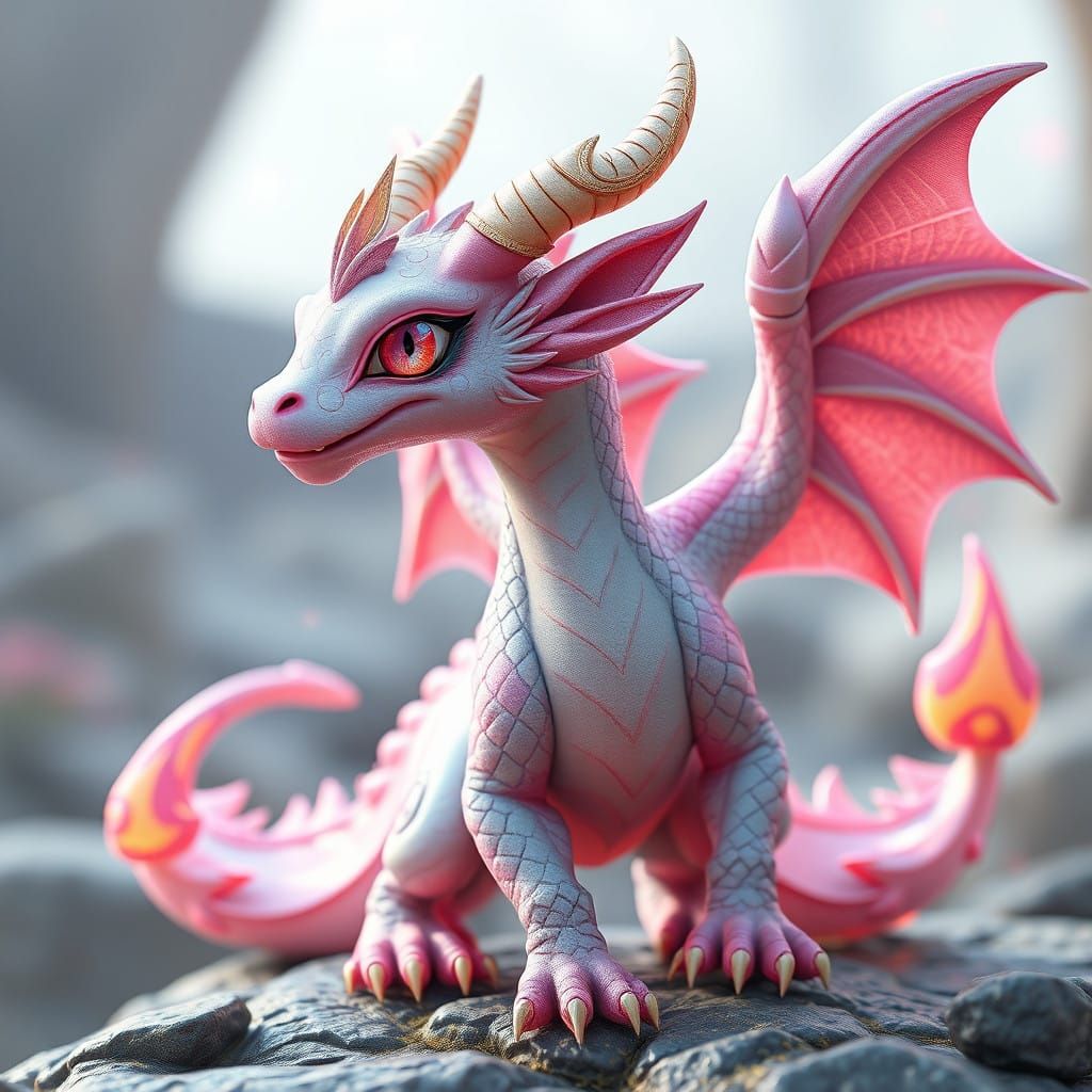 Magical Anime-Style Elf Dragon Hybrid in Stunning 8K Resolut...