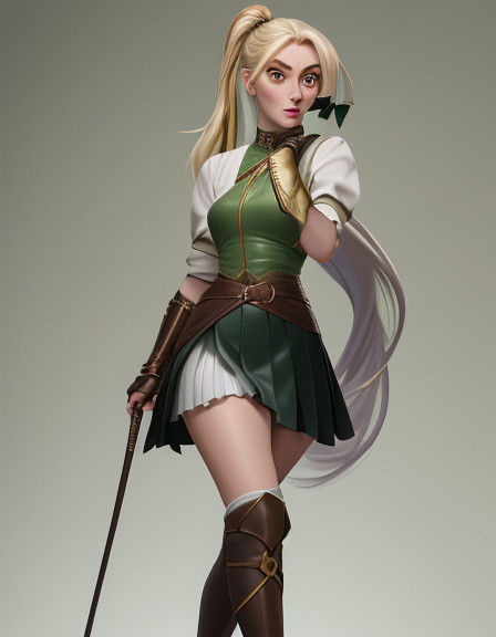 Ethereal Irish Maiden in a Leather Attire