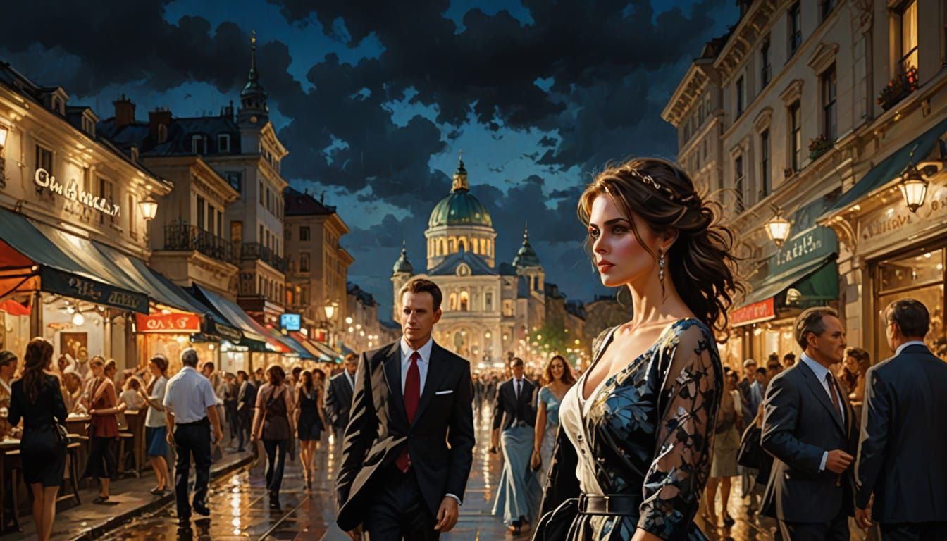 Hyper-Realistic Night Market Scene in Stunning HDR