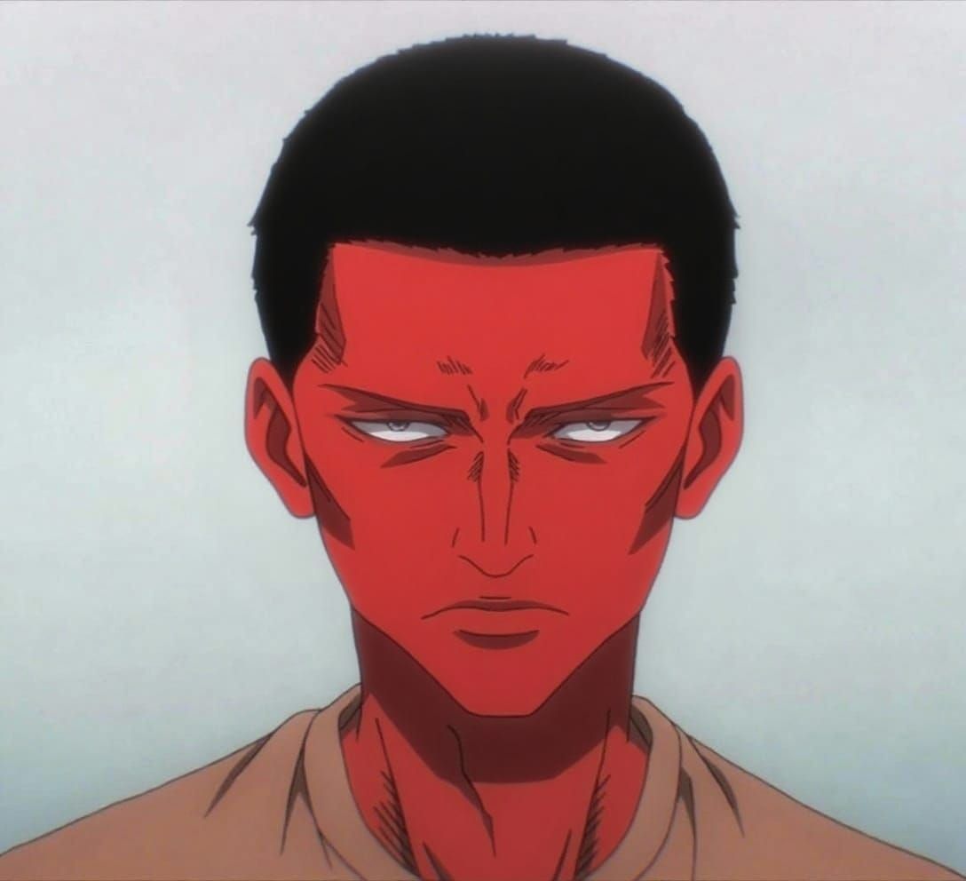 Red Hobgoblin Portrait with Black Hair in Dynamic Lighting