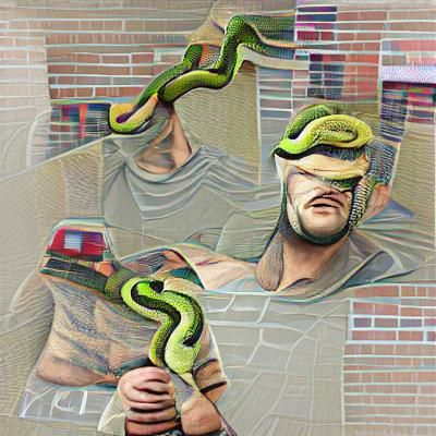 Detailed Snake-Human Hybrid Creature