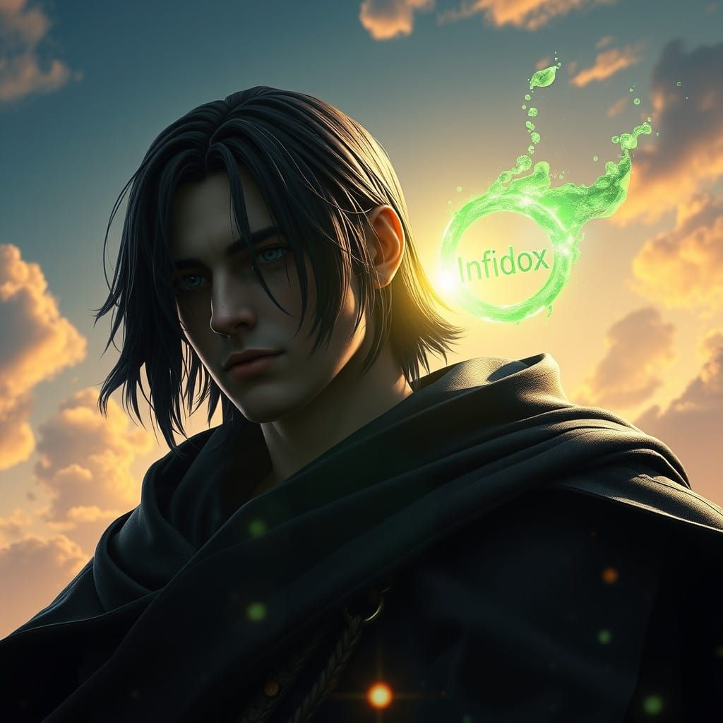 Ethereal Warrior in Infinite Green Expanse