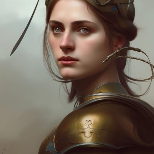 Heroic Portrait of Joan of Arc in Detailed Realism
