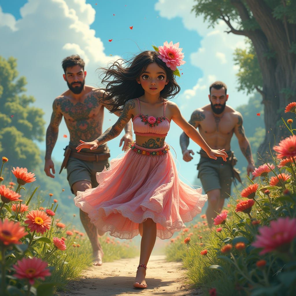 Lillifee's Escape: Whimsical Landscape in Detailed Matte Pai...