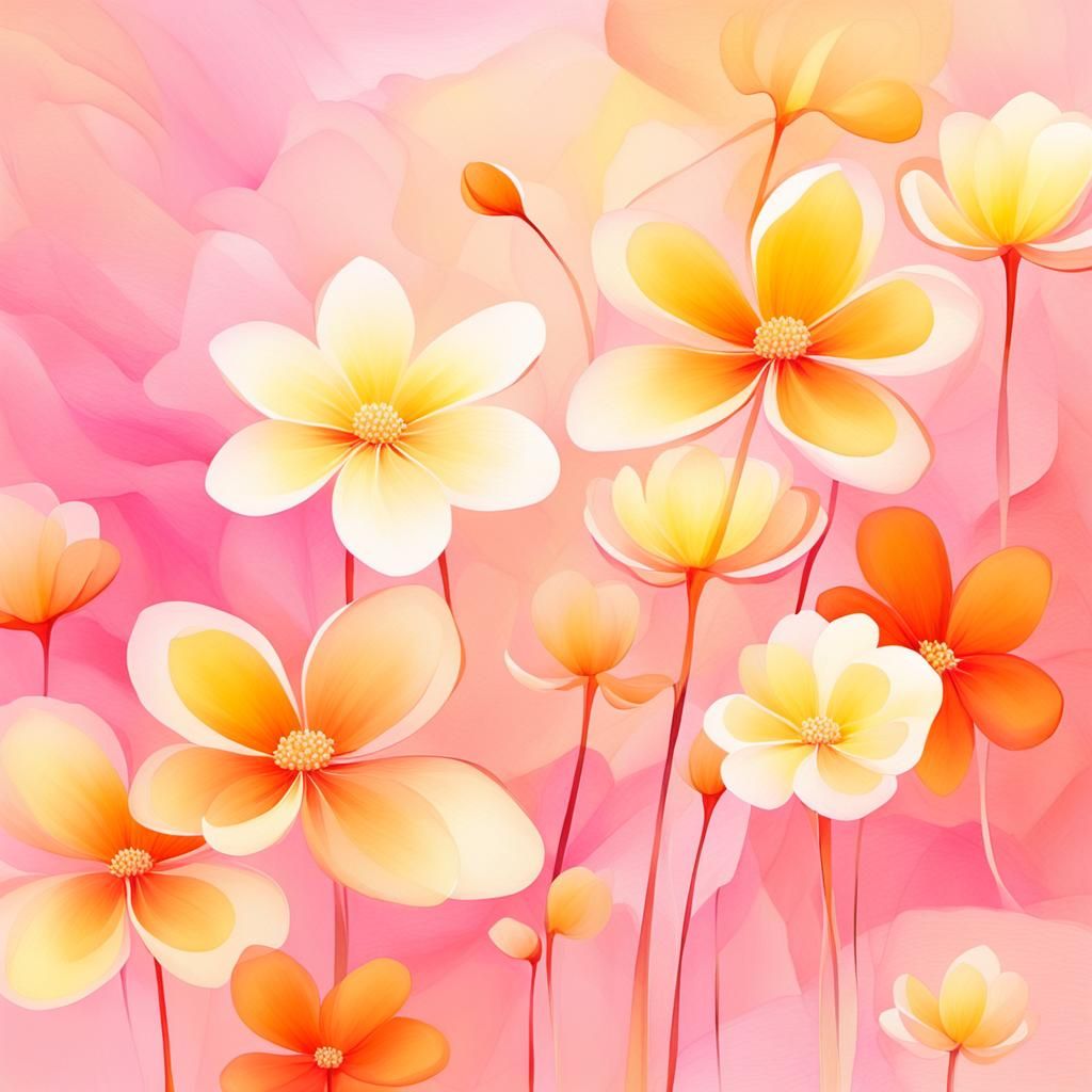 Ethereal Translucent Flowers in Surreal Digital Art