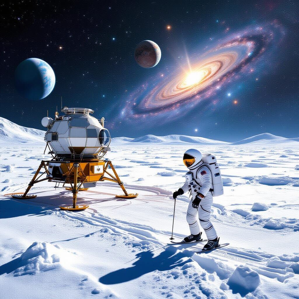 Ott and Klaabu in Space: A Cheerful Photo