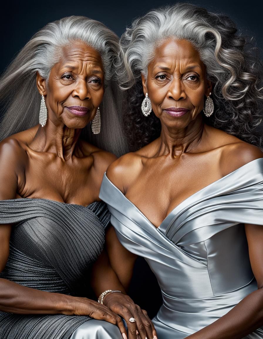 Elegant Silver-Haired Woman: A Professional Portrait