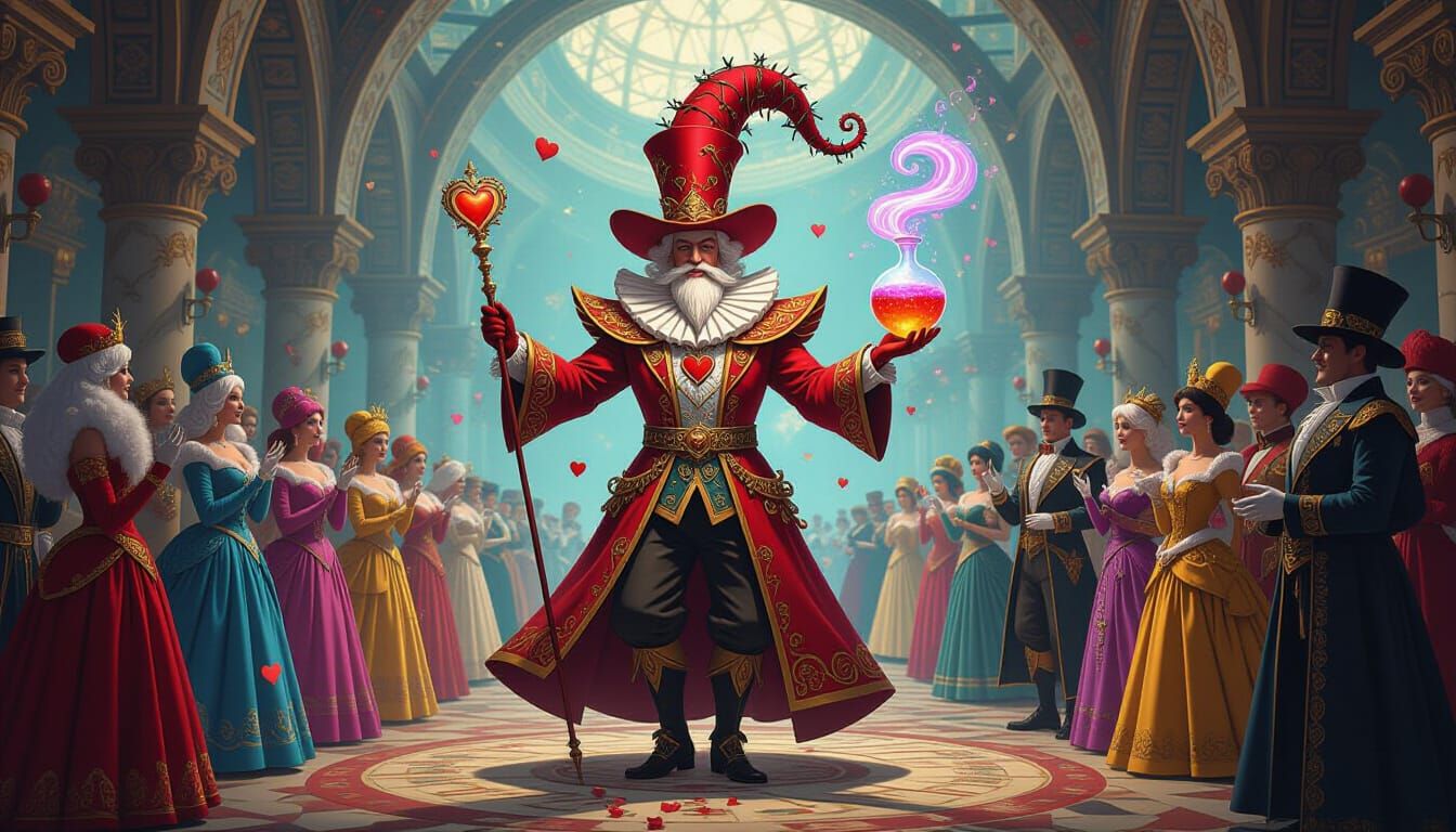 Playing Card Archetypes Reimagined in Cosmic Wonderland