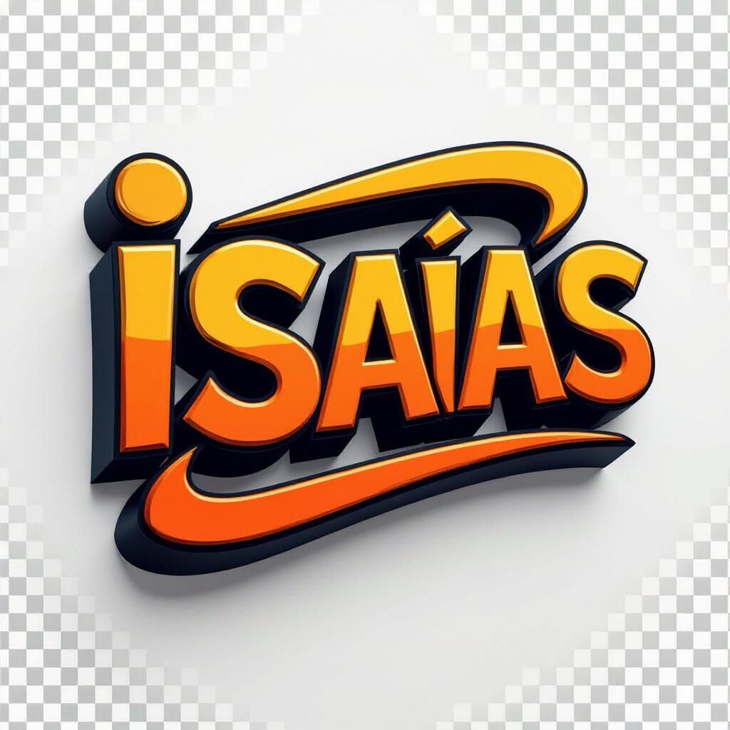 Isaiah 3D Logo with Naruto Elements