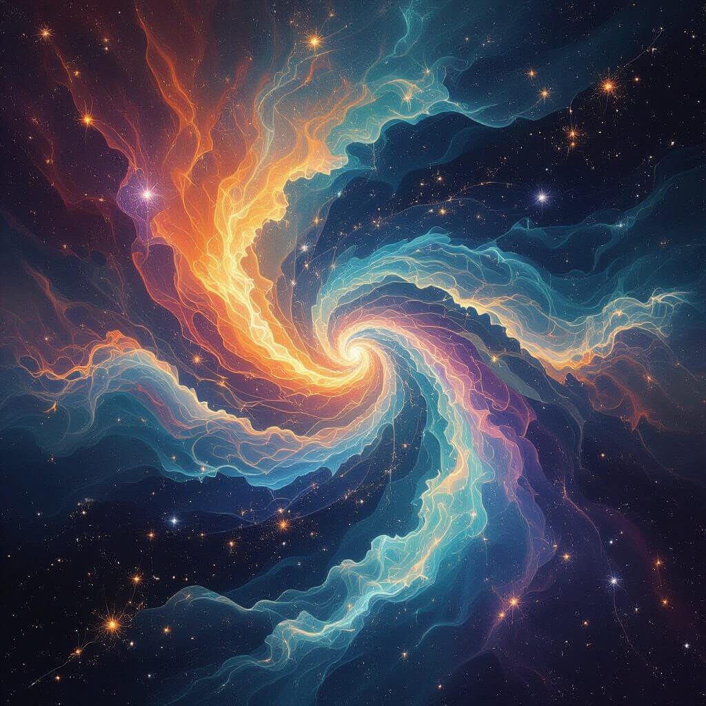 Infinite Cosmic Dreamscape in Ethereal Digital Painting Styl...