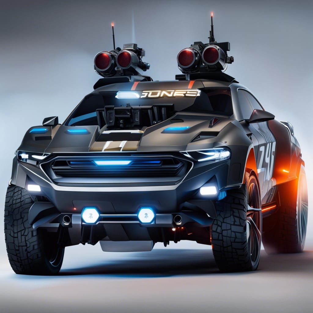 Futuristic police car