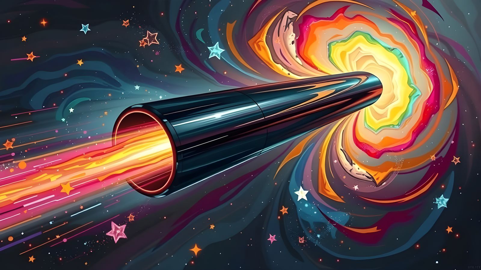 High-Velocity Object Races Through Starry Plasma Vortex