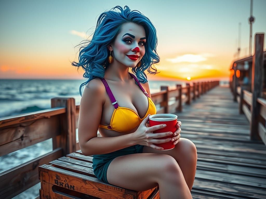 Enchanting Circus Siren by the Sea