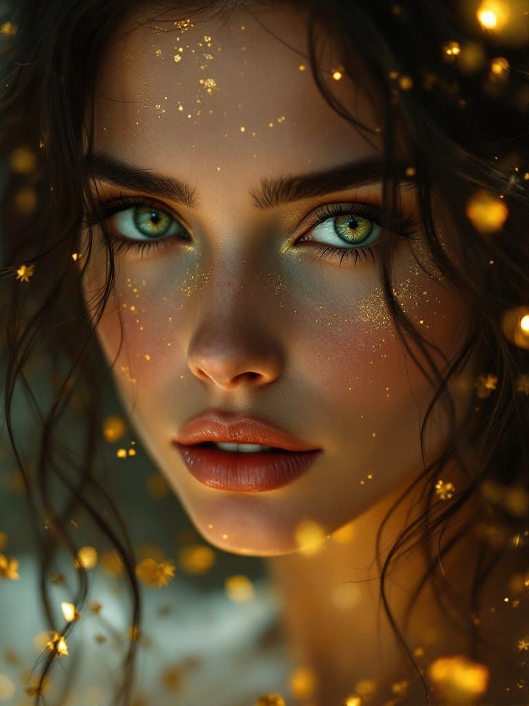 Emerald Goddess in Ethereal Glow