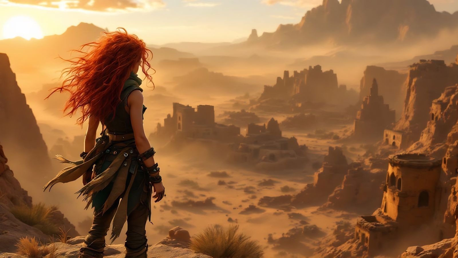 Wasteland Punk Merida in Pixar Style