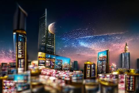 Futuristic Skyscrapers Reach for Cloudy Skies