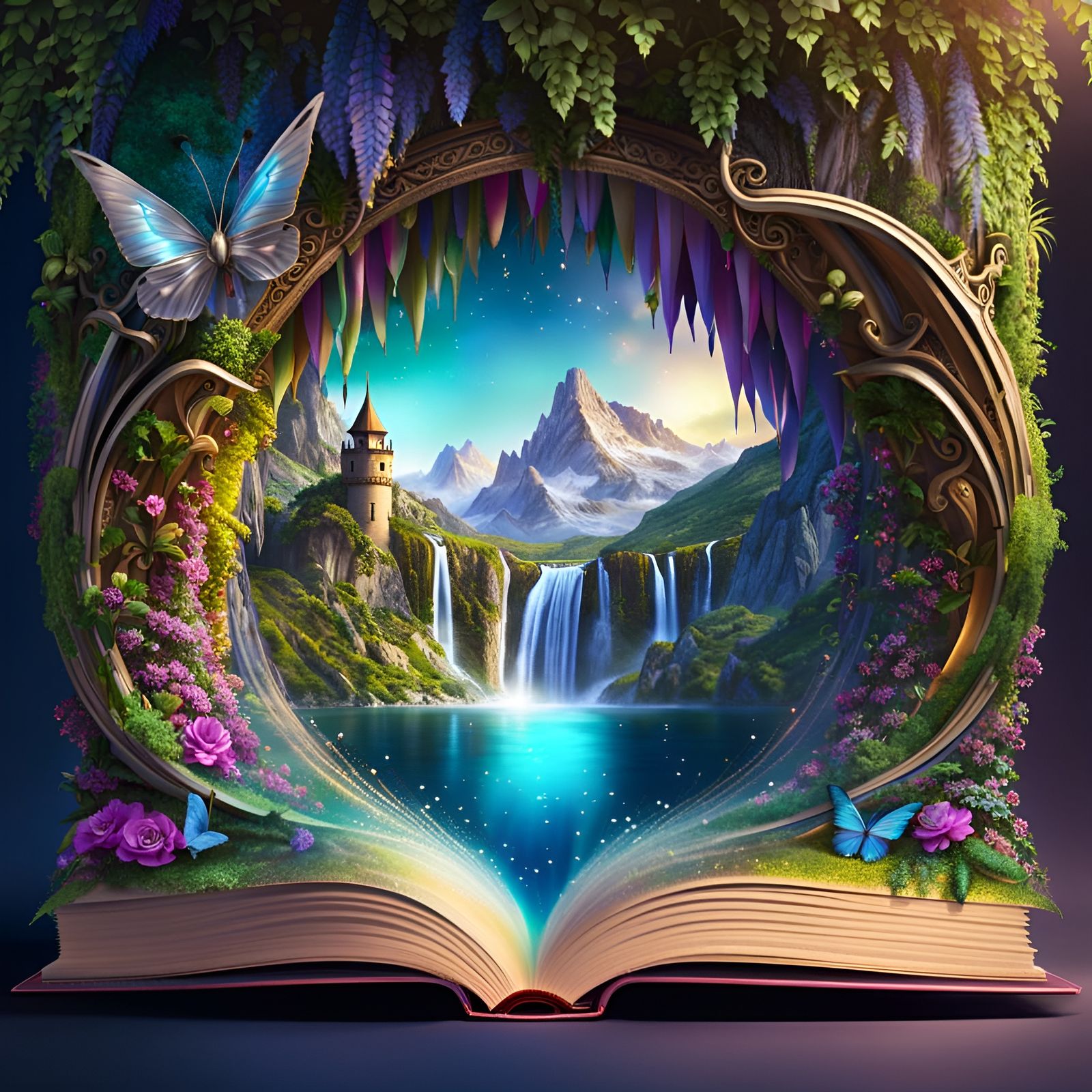 Breathtaking Fairyland Portal in Mysterious Book