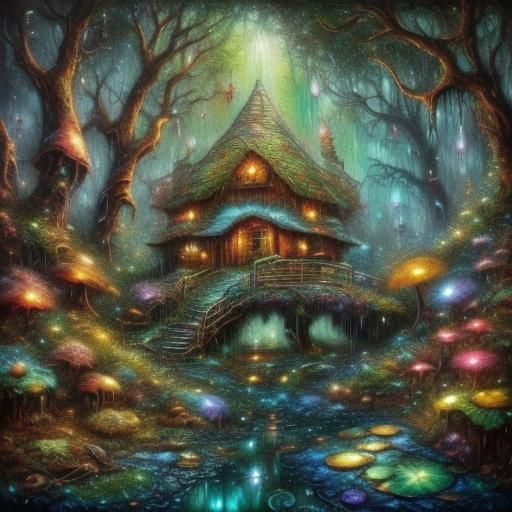 Psychedelic Fairy Sanctuary in Whimsical Valley