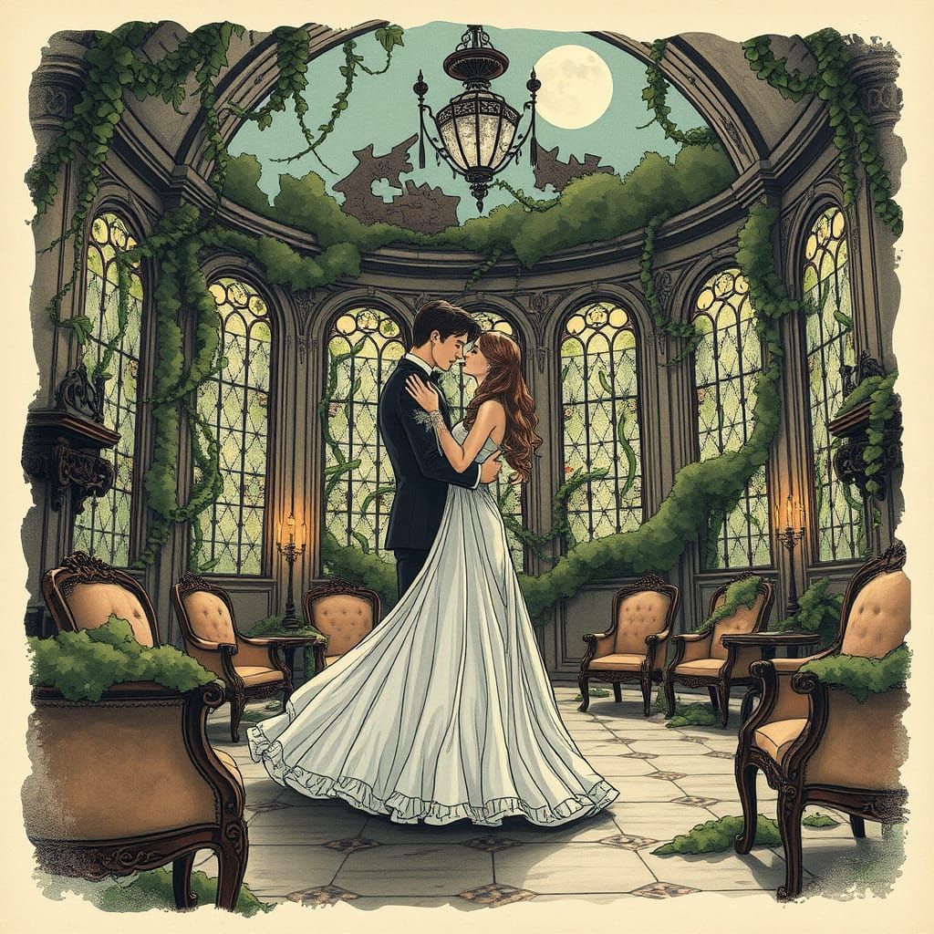 Nature Reclaims Art Nouveau Ballroom Romance