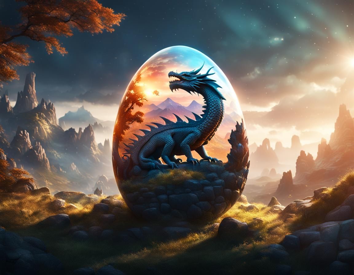 Magical Dragon World Revealed in Double Exposure
