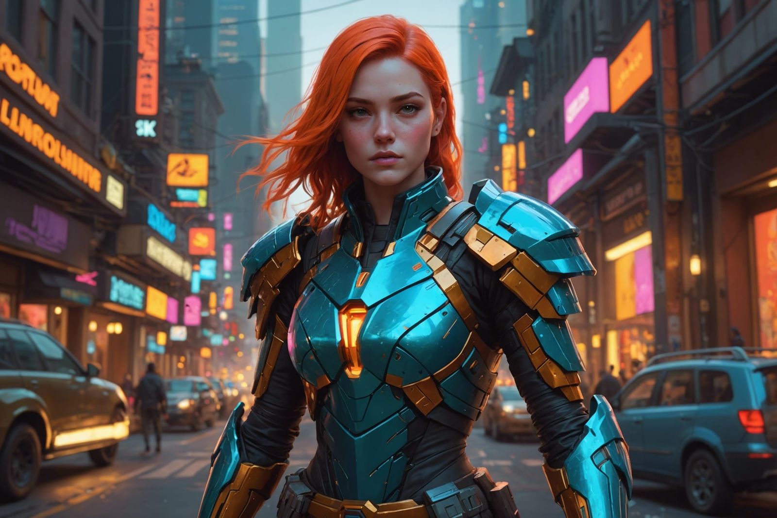 Vibrant Character Design in a Digital Painting