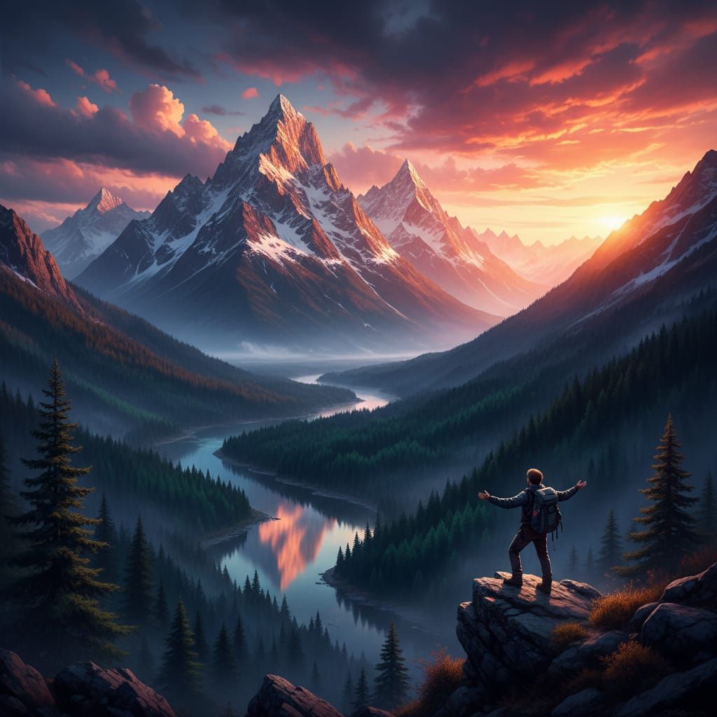 Spectacular AI Generated Landscape View