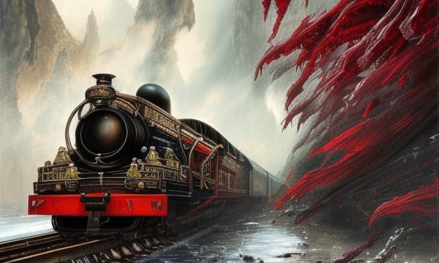 Draconic Train in Ebony, Carmine, and Chrome