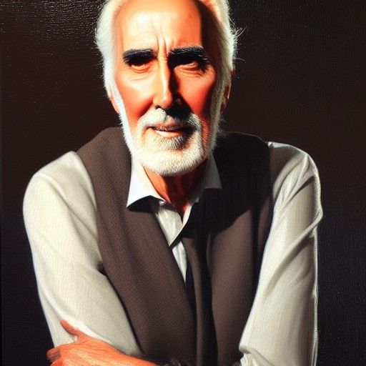 Christopher Lee Likeness in Oil Painting