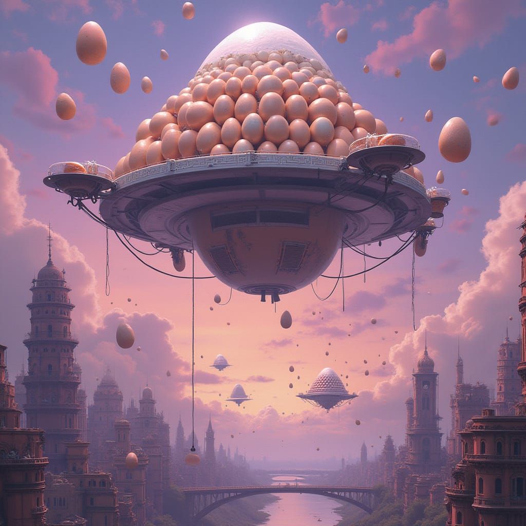 Egg War on Earth: Futuristic Drones Bring Whimsical Chaos
