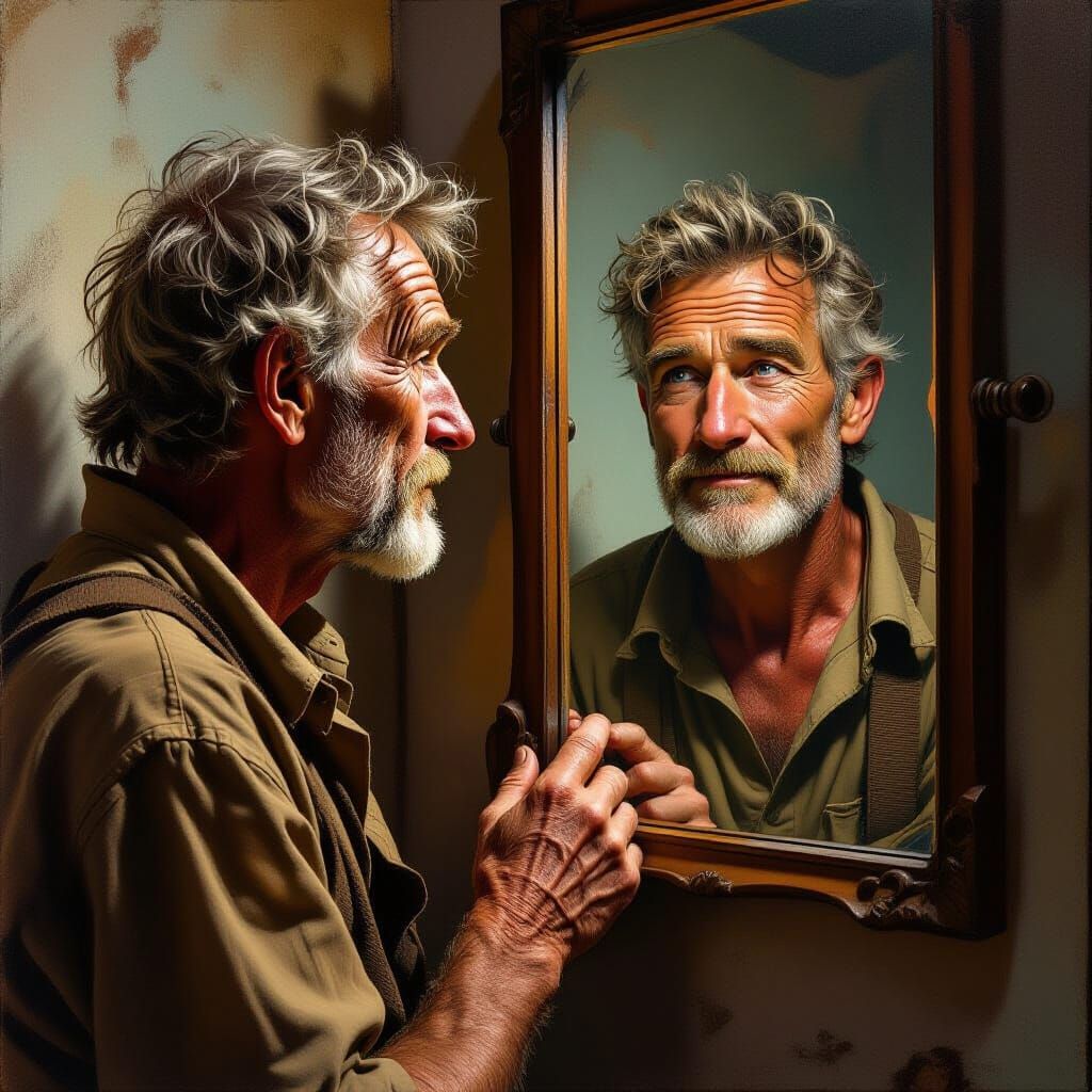 Hyperrealistic Mirror: Age and Perception