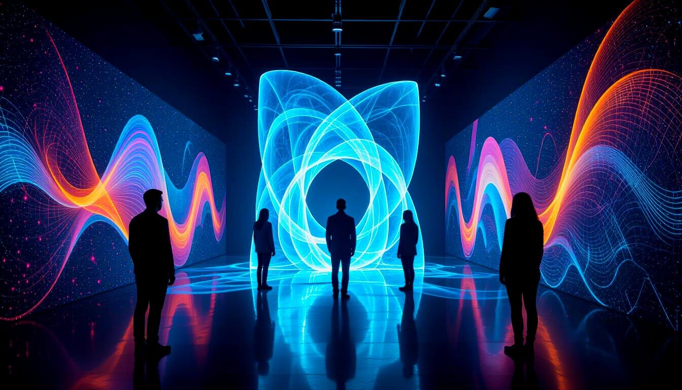 Quantum Sculptures Shimmering in Ominous Action Painting