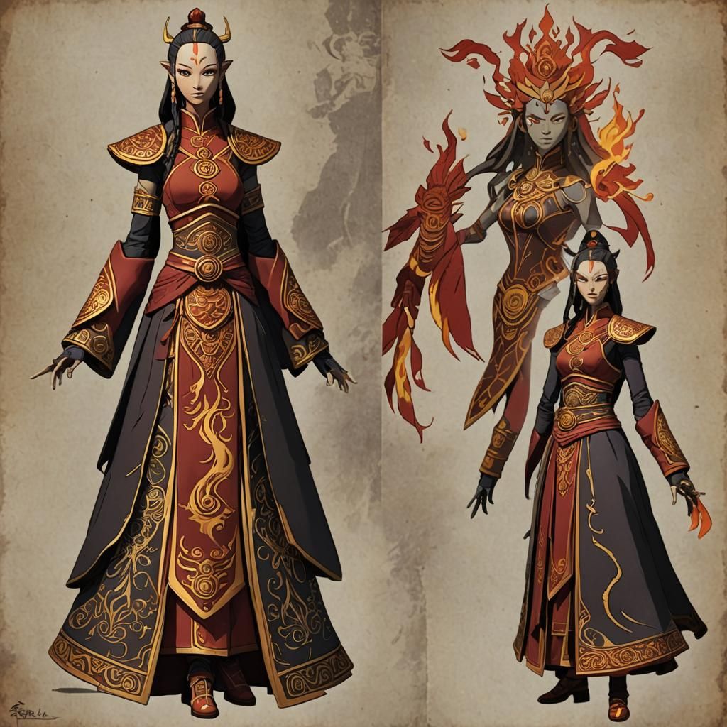 Fire Nation Empress Mannequin from Avatar