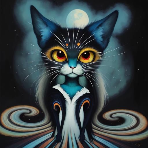 People in Pop Surrealist Digital Art Style