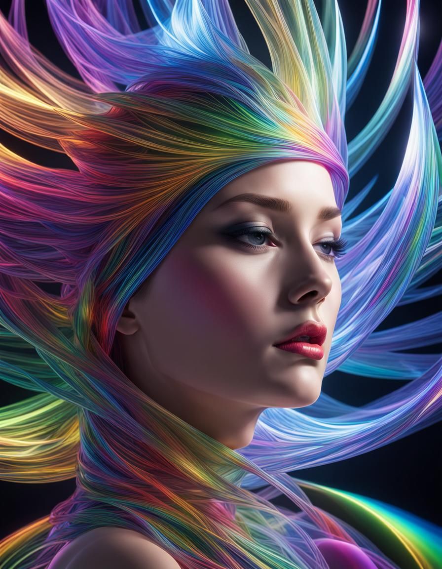 Sureal Woman Tangled in time