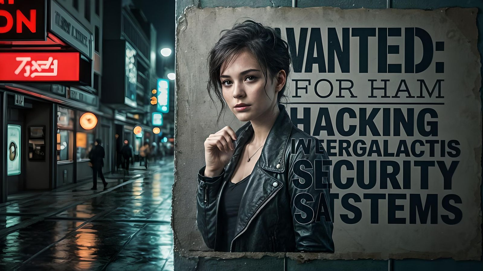 AI Woman: Wanted Poster in Photographic Style