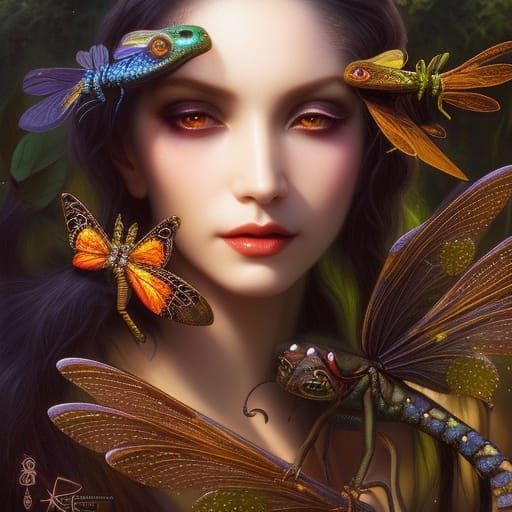 Mythical Sorceress Portrait in Photorealistic Style