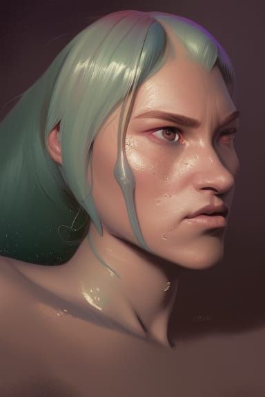 Shrek Portrait in Dynamic Lighting