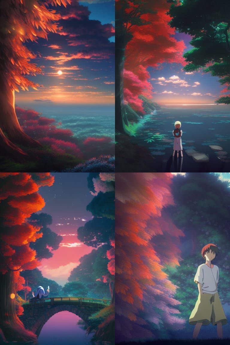 Anime Key Visual in Studio Ghibli Style