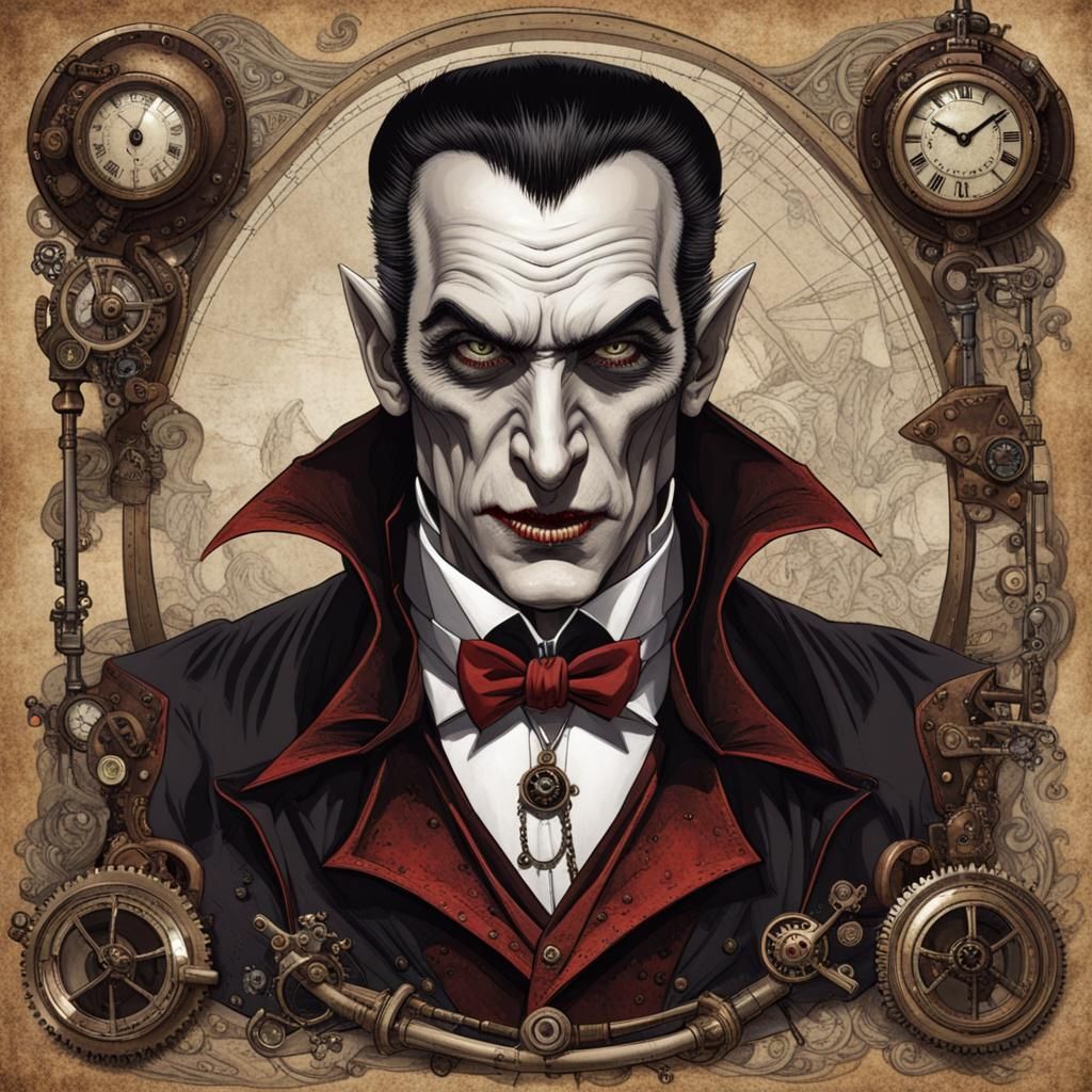 Steampunk Dracula Monster Portrait