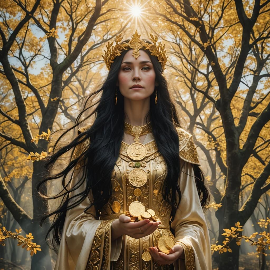 Norse Goddess of Gold Coins and Trees