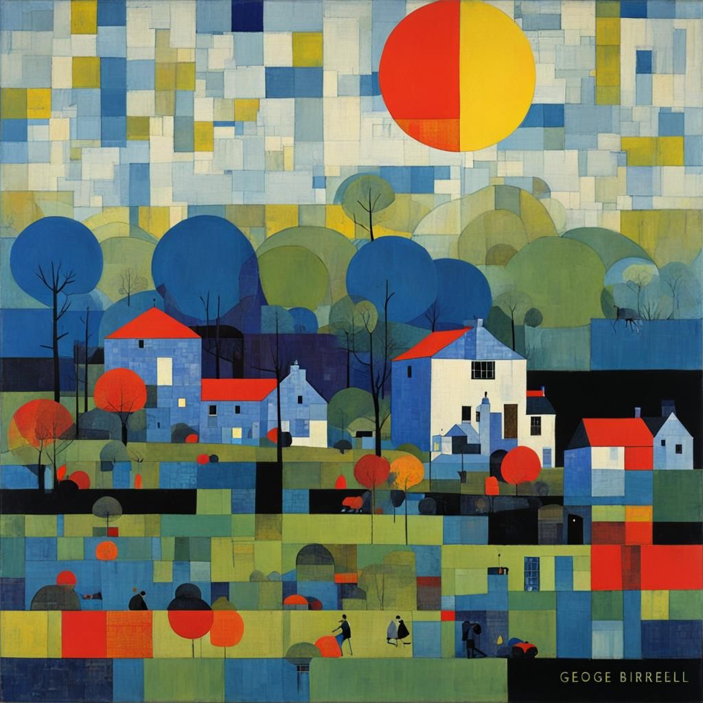 Vibrant Abstractions in a Geometric Style