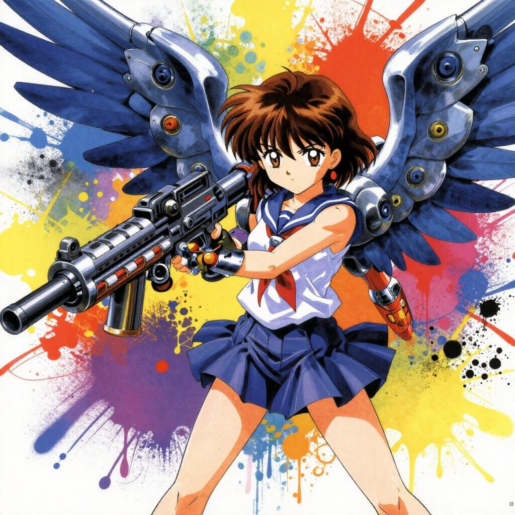 Chise Ultimate Weapon 80s Anime Splash Art