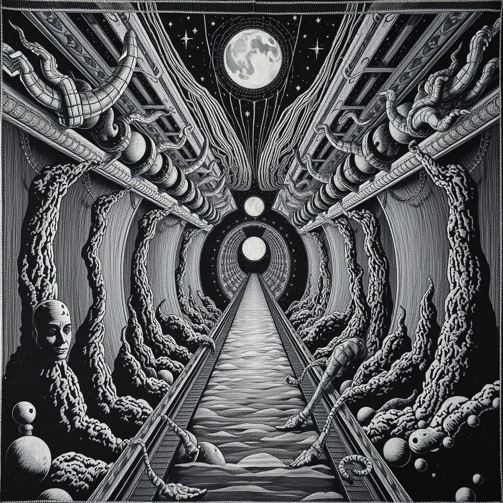 Surreal Post-apocalyptic Portal Transports on Mystical Monoc...