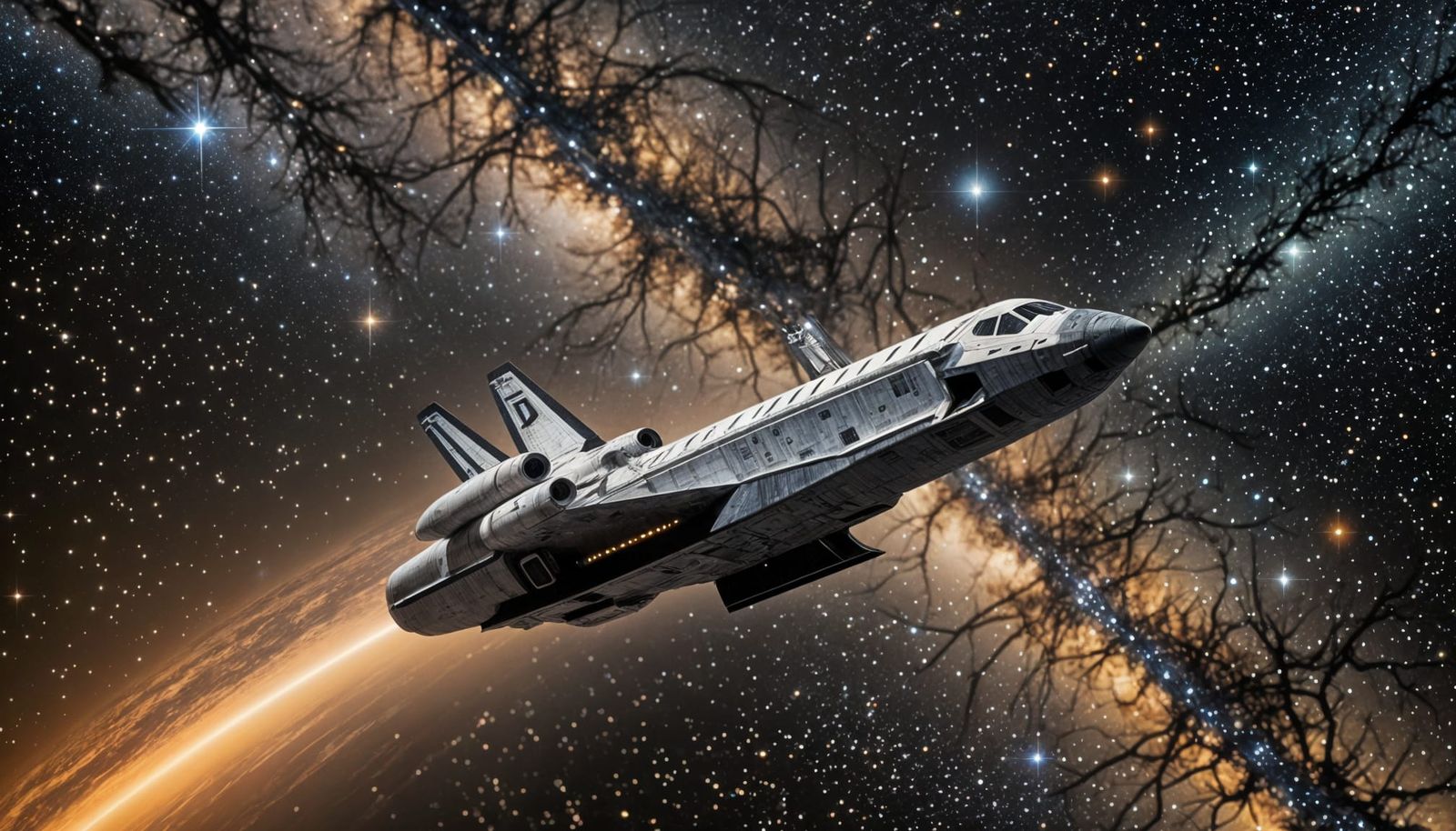 Majestic Spacecraft Trajectory Through Interstellar Space