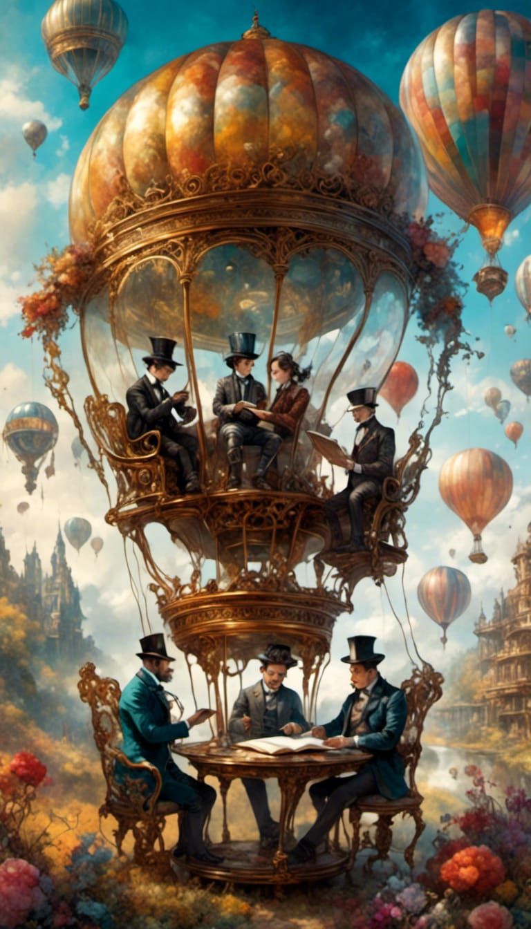 Steampunk Scientists Inflate Hot Air Balloon
