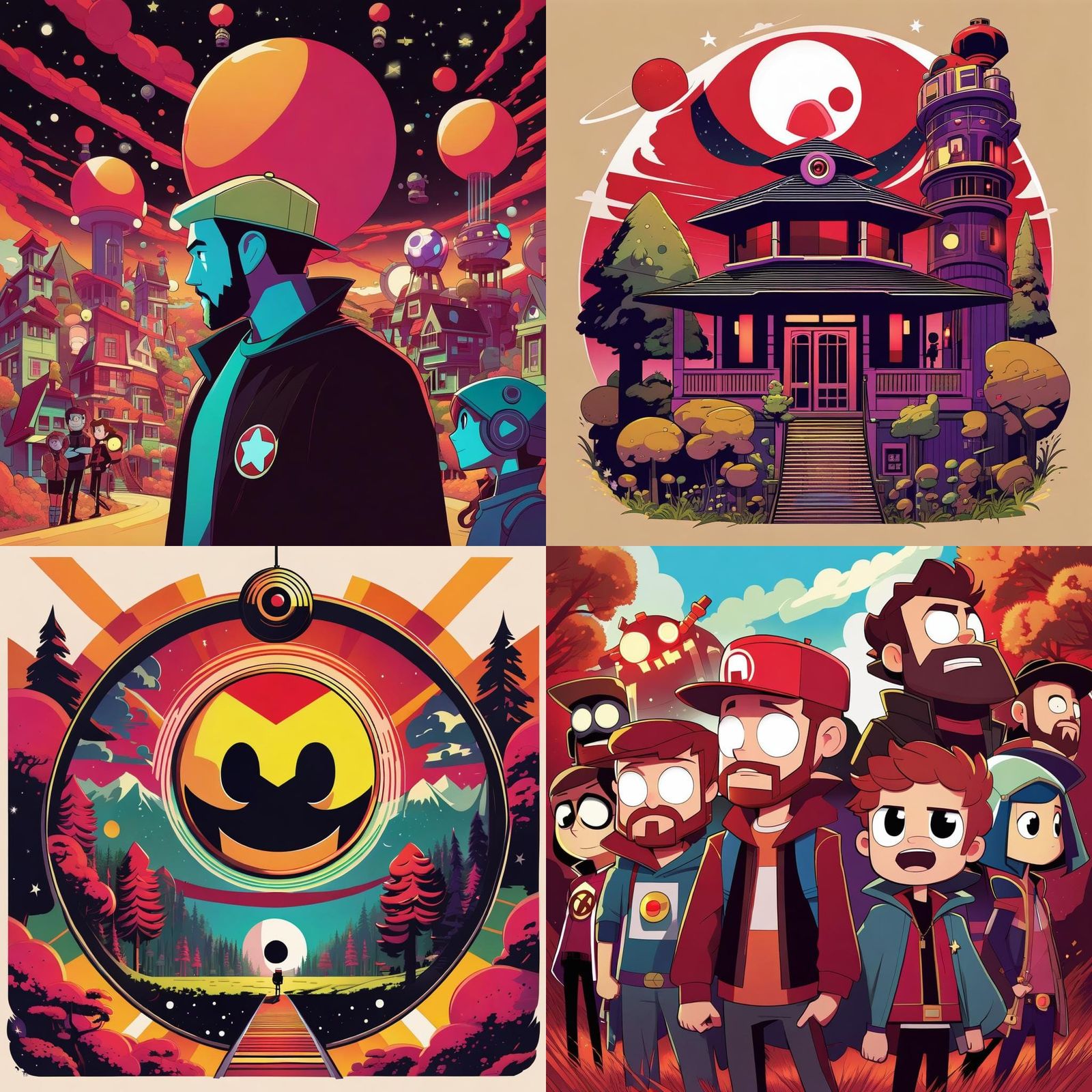 Animated Character Design in Cartoon Style