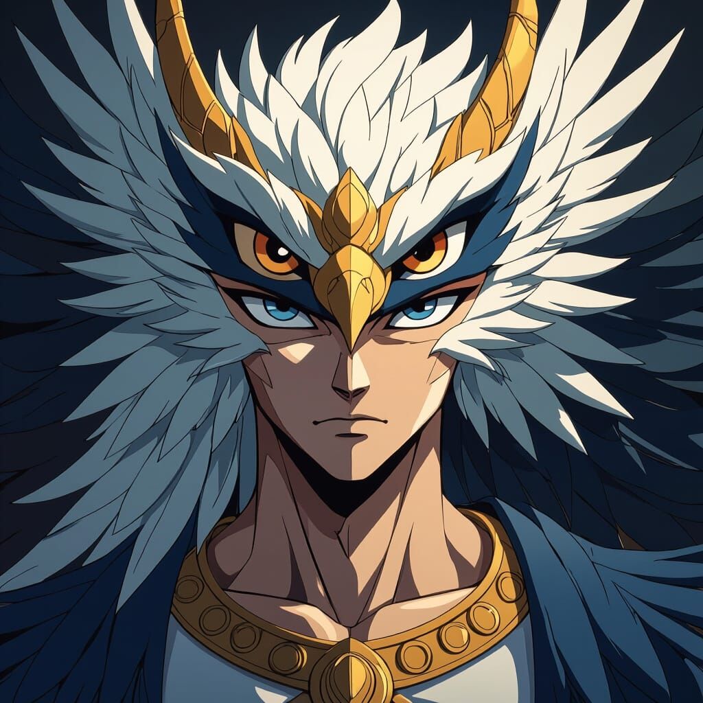 Anime Garuda Human Hybrid in Manga Scan Style
